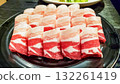 Beautifully cut black pork shabu-shabu 132261419