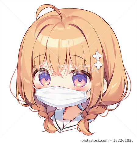 Girl wearing a mask 2 132261823