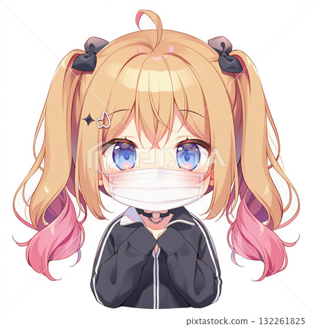 Girl wearing a mask 3 132261825