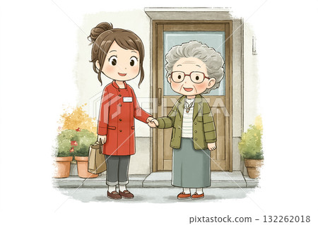 Miyu Series: Caregivers who help elderly people go out Miyu Series: Caregivers who help elderly people go out 132262018