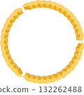 Hay rolls, bales of round shape. Agriculture farm forage frame. Gold straw, dry golden heaps template 132262488