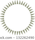 Winter tree New Year frame. Cute simple Christmas tree frame. Nature template to write text matter. 132262490