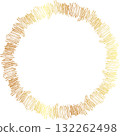 Golden foil brush frame. Baby shower design. Vector element isolated on white background 132262498