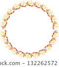 Spring meadow frame. Rectangle frame with flowers. Cute daisy empty frame box. Hand drawn illustration 132262572