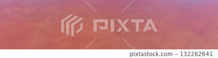 The surface of Pink lake in San Pedro del Pinatar city, Spain Europe. San Pedro Salt Flats. Aerial view Horizontal banner 132262641