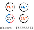 Support Icons Set In Flat Style use for Apps and Websites. 132262813