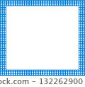 Stylish blue polka dot border frame for design projects. 132262900