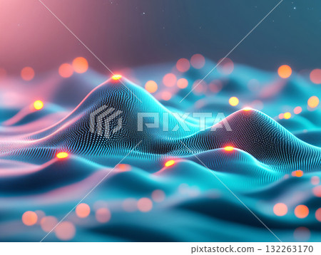 Abstract graphic background. High-tech digital design. symbolizing advanced technology. AI Generated. 132263170
