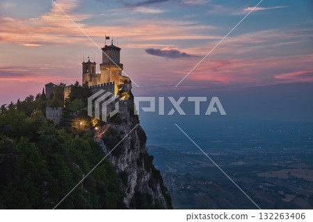 San Marino and the sunset San Marino and the sunset 132263406