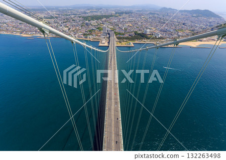 Akashi Kaikyo Bridge Tower Top Experience Bridge World Main Tower Height 289m Towards Maiko May 6, 2015 132263498