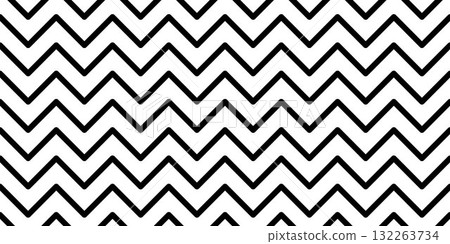 Classic seamless pattern with black zigzags 132263734