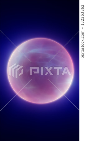 A glowing, translucent sphere in cosmic colors, radiating soft light against a dark background A glowing, translucent sphere in cosmic colors, radiating soft light against a dark background 132263862