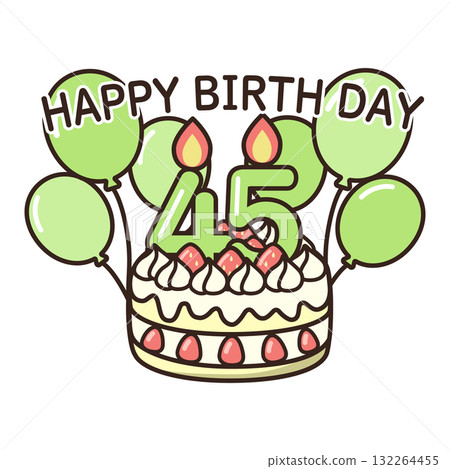 birthday cake	 132264455