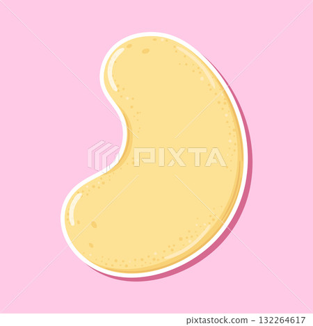Yellow jelly bean candy confectionery on pink background Yellow jelly bean candy confectionery on pink background 132264617