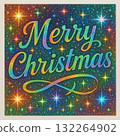 Christmas blue glitter background illustration 132264902