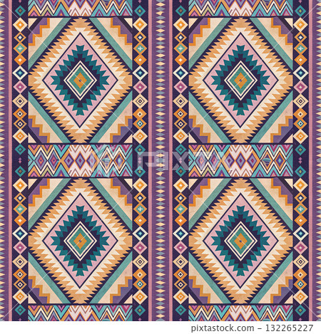 seamless pattern. vintage decorative elements. hand drawn background 132265227