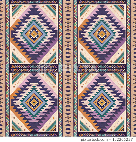 seamless pattern. vintage decorative elements. hand drawn background 132265237