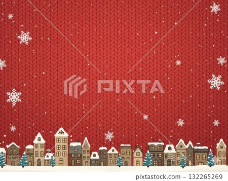 雪景城市景觀聖誕節 132265269