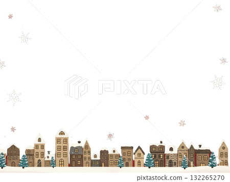 Snowy streetscape Christmas Snowy streetscape Christmas 132265270