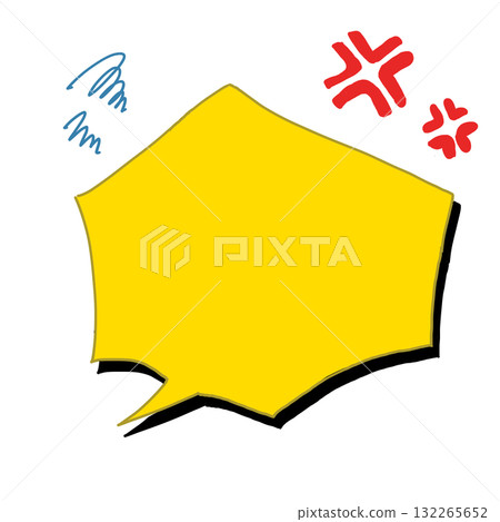 黃色沮喪的講話泡泡 132265652