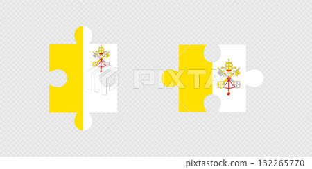 Puzzle Pieces with Vatican City Flag. 132265770