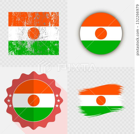 Niger National Flag Icon Collection. 132266979