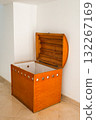 Large wooden chest with lid in the hotel hallway 132267169