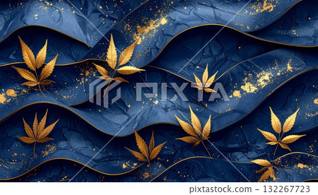 落在水的秋葉 132267723