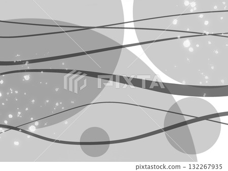 Polka dots, waves and light background (monochrome) 132267935