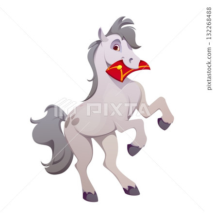 Cartoon horse character, Chinese Lunar New Year zodiac animal, vector symbol. Funny horse character with red envelope or hongbao for Chinese Lunar New Year gift and 2026 winter holiday greeting Cartoon horse character, Chinese Lunar New Year zodiac animal, vector symbol. Funny horse character with red envelope or hongbao for Chinese Lunar New Year gift and 2026 winter holiday greeting 132268488