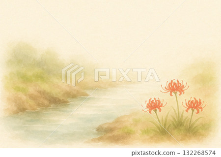 石蒜花系列：溪邊的石蒜花 132268574