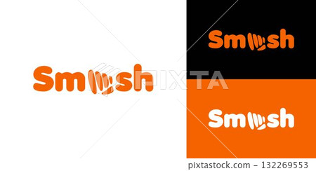 Fun and unique Smash logo design 132269553