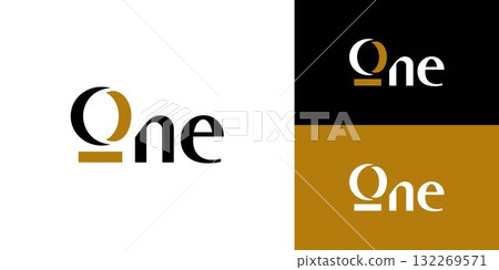 Modern and unique One logo design Modern and unique One logo design 132269571