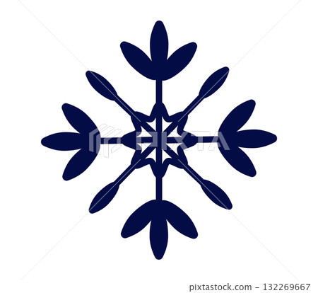Elegant snowflake design for winter decoration and craft projects Elegant snowflake design for winter decoration and craft projects 132269667