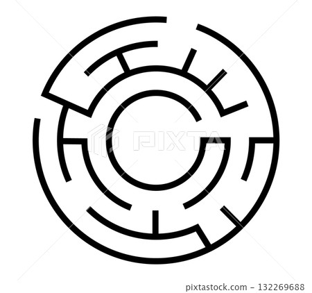 Circular maze design for problem-solving and brain teasers 132269688