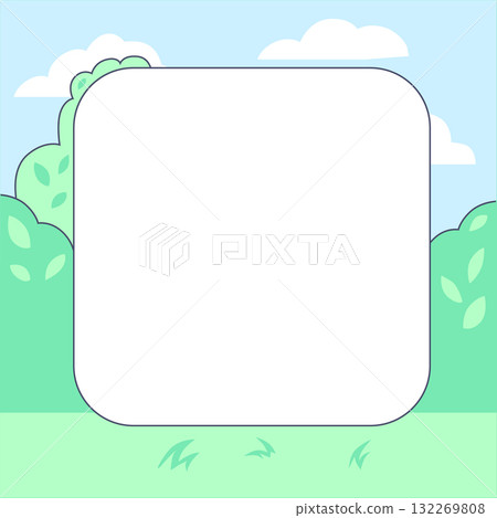 Summer themed children's frame with nature background 132269808