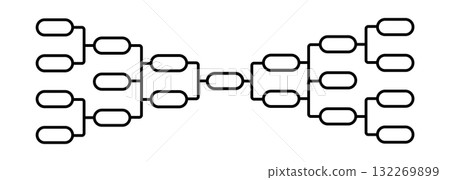 Tournament bracket diagram for competition planning Tournament bracket diagram for competition planning 132269899