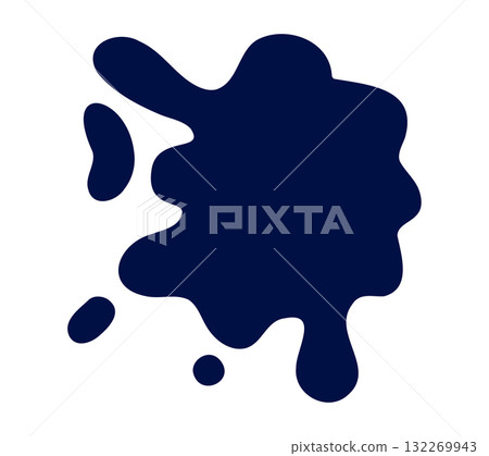 Abstract blue splash shape for creative design projects 132269943