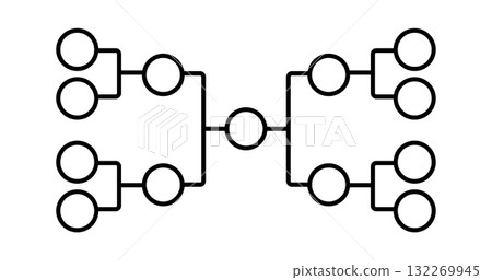 Tournament chart icon for sports and competition events 132269945