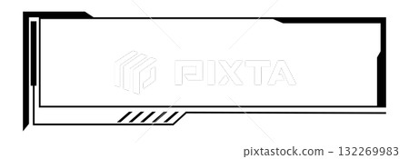 Modern streamer window interface in minimalist design 132269983