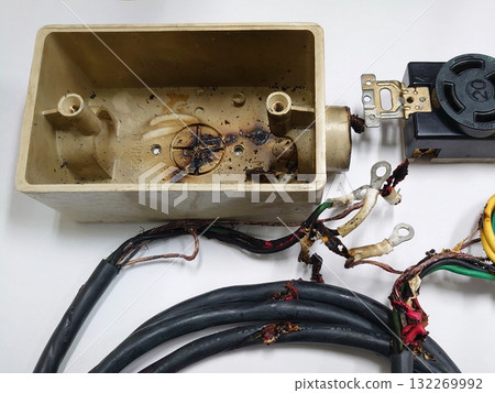 Shorted and burned cable 132269992