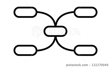 Tournament diagram with simple line art icons for strategic planning Tournament diagram with simple line art icons for strategic planning 132270048