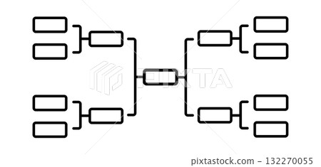 Tournament bracket diagram for competition planning Tournament bracket diagram for competition planning 132270055