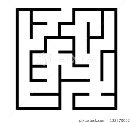 Simple black and white maze design for puzzle enthusiasts Simple black and white maze design for puzzle enthusiasts 132270062