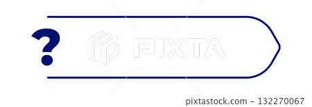 Minimalist quiz template with blue question mark symbol 132270067