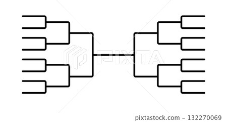 Tournament bracket outline for competition planning 132270069