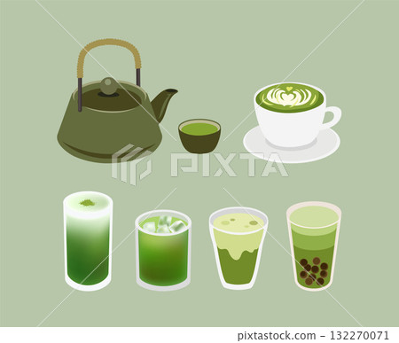 Trendy Matcha Beverages and Modern Tea Drinks Trendy Matcha Beverages and Modern Tea Drinks 132270071