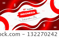Indonesia Independence Day Web Banner With Red and White Flag in Background. 17 August Indonesia Happy Independence Day Social Media Post and Cover Banner, Flyer, Invitation card, Brochure, Poster 132270242