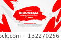 Indonesia Independence Day Web Banner With Red and White Flag in Background. 17 August Indonesia Happy Independence Day Social Media Post and Cover Banner, Flyer, Invitation card, Brochure, Poster 132270256