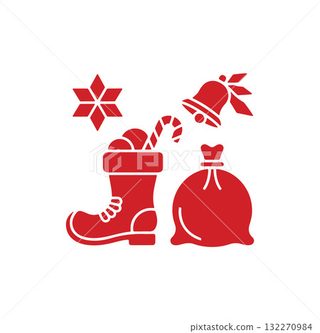 St Nicholas Day Silhouette Symbol Set St Nicholas Day Silhouette Symbol Set 132270984